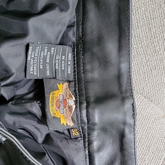Harley-Davidson Black Leather Pants - Picture 3 of 9